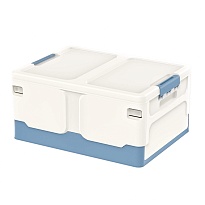 Ящик пластиковый складной белый, дно синее, 480х360х240 мм в Коломне Ящик пластиковый складной белый, дно синее, 480х360х240 мм в Коломне