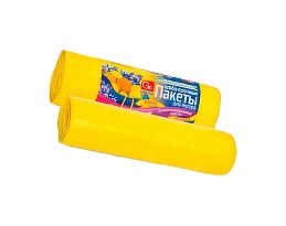 Мешки для мусора 35 л, ароматизированные, Лимон, желтые, в рулоне 10 шт., ПНД, 12 мкм, 560х530 мм, GRIFON Aroma, 101-080 Li в Коломне