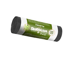 Мешки для мусора 30 л, черные, в рулоне 25 шт., ПНД, 7 мкм, 580х480 мм, SIBIRSKAYA, 101-003 S в Коломне