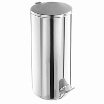 Урна для мусора с педалью, усиленное, Титан, 50 л, кольцо под мешок, нержавеющая сталь, хром в Коломне