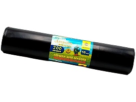 Мешки для мусора 200 л, ароматизированные, черные, в рулоне 10 шт., ПВД, 100 мкм, 1200х800 мм, Добрыня, Dob20010black в Коломне Мешки для мусора 200 л, ароматизированные, черные, в рулоне 10 шт., ПВД, 100 мкм, 1200х800 мм, Добрыня, Dob20010black в Коломне