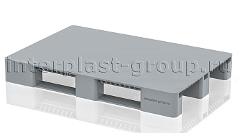 Поддон пластиковый сплошной (усилен 1 трубой) без бортиков серый в Коломне