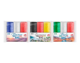 Мешки для мусора 30 л, ассорти, в рулоне 20 шт., ПНД, 9 мкм, 600х500 мм, GRIFON Триколор, 101-024 в Коломне