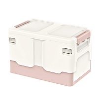 Ящик пластиковый складной белый, дно розовое, 370х240х240 мм в Коломне