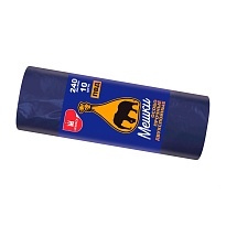 Мешки для мусора 240 л, синие, рулон 10 шт., ПВД 36 мкм, 1350х900 мм, Уфа Пак, МВ1854 (МВ 240-10с) в Коломне
