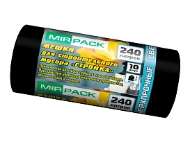 Мешки для мусора 240 л, ароматизированные, черные, в рулоне 10 шт., ПВД 70 мкм, 1300х930 мм, СТРОЙКА, S24010130 в Коломне Мешки для мусора 240 л, ароматизированные, черные, в рулоне 10 шт., ПВД 70 мкм, 1300х930 мм, СТРОЙКА, S24010130 в Коломне