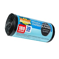 Мешки для мусора 180 л, с ушками, черные, в рулоне 30 шт., ПНД, 20 мкм, 1150х800 мм, Крепак, 4607075710399 в Коломне Мешки для мусора 180 л, с ушками, черные, в рулоне 30 шт., ПНД, 20 мкм, 1150х800 мм, Крепак, 4607075710399 в Коломне