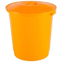 Мусорный бак с крышкой 50 л желтый 50 желтый в Коломне