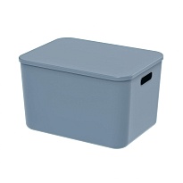 Ящик пластиковый вкладываемый синий 410х305х245 мм в Коломне