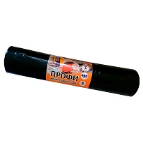 Мешки для мусора 480 л, черные, в рулоне 5 шт., ПВД, 65 мкм, 1700х1300 мм, Концепция Быта Профи, 603735 в Коломне