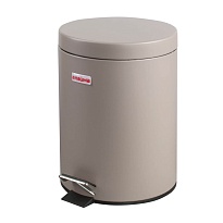 Ведро-контейнер для мусора (урна) с педалью LAIMA Classic, 5 л, серое, матовое, металл, со съемным внутренним ведром в Коломне