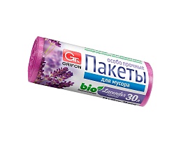 Мешки для мусора 30 л, ароматизированные, Лаванда, сиреневые, в рулоне 20 шт., ПНД, 9 мкм, 560х530 мм, GRIFON Aroma, 101-020 La в Коломне