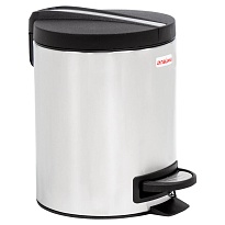 Ведро-контейнер для мусора (урна) с педалью LAIMA Modern, 5 л, матовое, нержавеющая сталь в Коломне